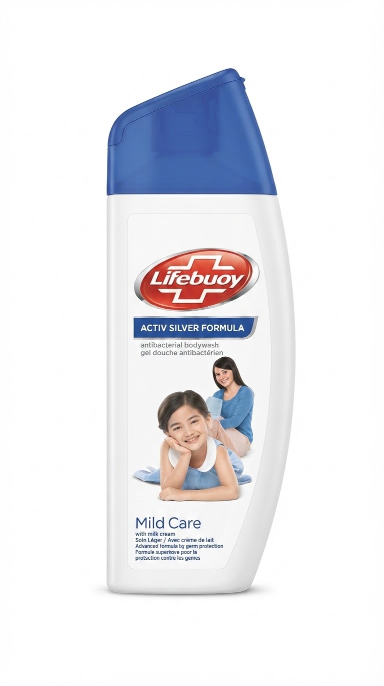 شامپو بدن آنتی‌باکتریال مدل Mild Care (حاوی کرم شیر)